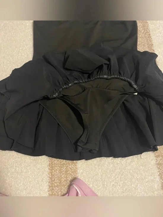 Little Black Ruffle Skort Dress - Picture 2 of 3